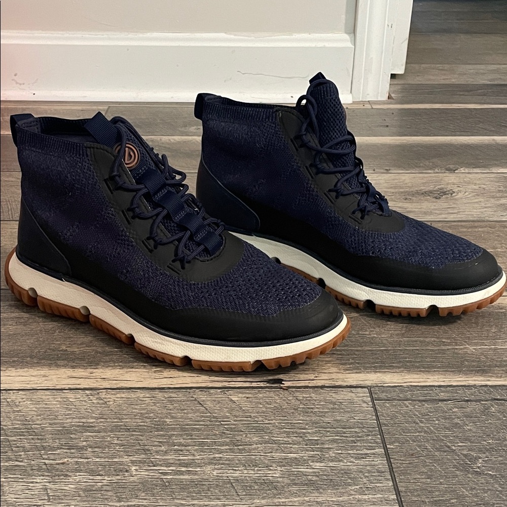 Cole Haan Men's Dark Blue High-Top Sneakers